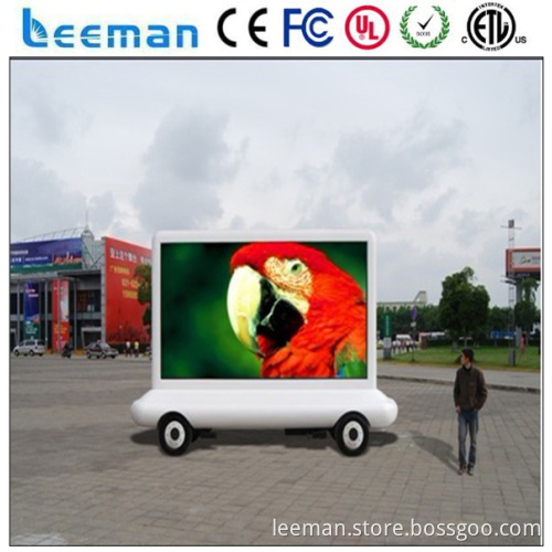 indoor electronic advertising board solar panel for solar power system Leeman P10 truck mobile led display